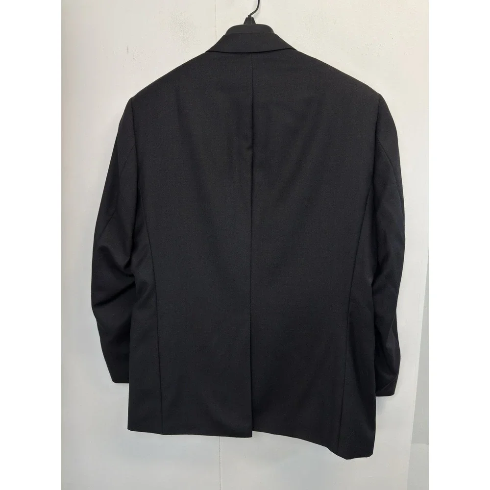 Roundtree & Yorke Men's 42R Jacket Blazer Worsted‎ Wool Navy Blue Twill Vented
